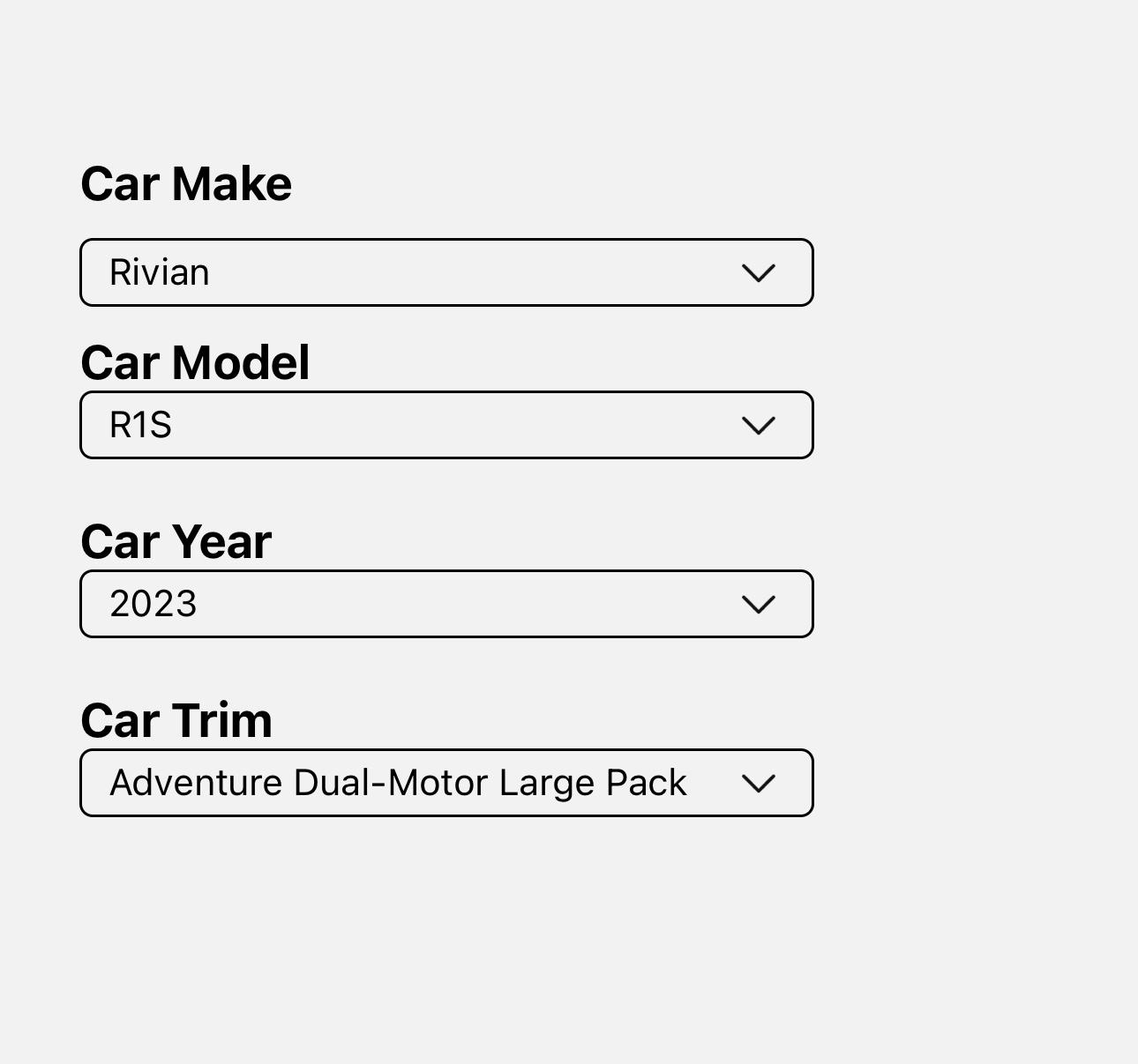 React Native EV Models Picker NPM Package