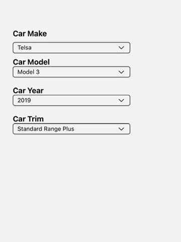 React Native EV Models Picker NPM Package